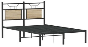 vidaXL Πλαίσιο Κρεβατιού Χωρ. Στρώμα Sonoma Δρυς 120x200εκ. Επ. Ξύλο