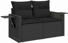 vidaXL Σετ Καναπέ Κήπου 13 pcs Μαύρο συνθετικό ρατάν