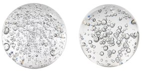 Artekko Spheres Διακοσμητικές Σφαίρες με Φυσαλίδες Γυαλί Διάφανο (9.9x9.9x9.9)cm Σετ/2 Artekko 70372-SA
