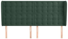 vidaXL Κεφαλάρι με Πτερύγια Πράσινο 183x23x118/128 εκ. Βελούδινο