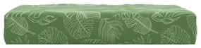 Μαξιλάρι Παλέτας Σχέδιο Φύλλων 60x60x8 εκ. από Ύφασμα Oxford - Πράσινο