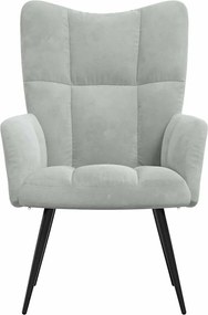 vidaXL Πολυθρόνα Relax Ανοιχτό Γκρι Βελούδινη