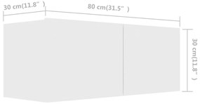 vidaXL Έπιπλα Τηλεόρασης Σετ 6 Τεμαχίων Λευκό από Επεξ. Ξύλο