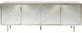 Μπουφές Venice Ξύλο  Χρυσό-Ασημί  180x45x64εκ - Χρυσό