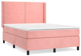 ΚΡΕΒΑΤΙ BOXSPRING ΜΕ ΣΤΡΩΜΑ ΡΟΖ 140X190 ΕΚ. ΒΕΛΟΥΔΙΝΟ 3132620