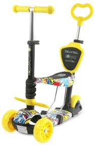 Παιδικό πατίνι Draxter Plus Scooter με κάθισμα και χειρολαβή γονέα Graffiti Smile 10390140019 Lorelli