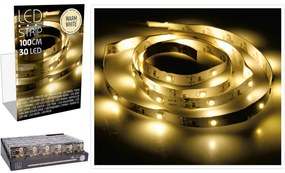 Ταινία LED - 1 Μέτρο, 30 LED φωτάκια, με μπαταρία - Θερμό λευκό