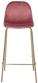 Σκαμπώ CELINA Bar Μεταλ.Χρυσό, Velure Antique Pink 47x51x77/107cm (Σετ 4 ΤΕΜ)