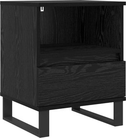 vidaXL Ντουλάπι κρεβατιού Μαύρη Οξυά 40 x 35 x 50 εκ.