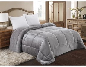 Κουβερτοπάπλωμα Flannel/Sherpa 220×240 ADAM HOME (805) GREY 220X240
