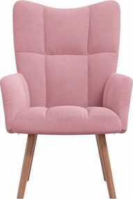 vidaXL Πολυθρόνα Relax Ροζ Βελούδινη