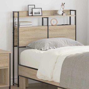 vidaXL Κεφαλάρι Αποθήκης με ράφι Sonoma Δρυς 75 cm Επεξεργασμένο ξύλο