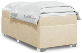 ΚΡΕΒΑΤΙ BOXSPRING ΜΕ ΣΤΡΩΜΑ ΚΡΕΜ 90X190 ΕΚ.ΥΦΑΣΜΑΤΙΝΟ 3285100