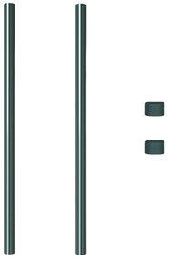 vidaXL Πό posts φράχτη 2 pcs Πράσινο 110 cm