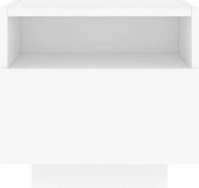 vidaXL Κομοδίνο με Φώτα LED Λευκό 40 x 39 x 37 εκ.