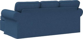 vidaXL Καναπές Μπλε 215 x 138 x 80 εκ ύφασμα