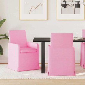 vidaXL Καρέκλες φαγητού 2 pcs Ροζ 57 x 67 x 95 εκ ύφασμα
