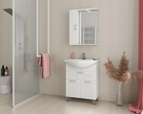 Καθρέπτης με αριστερό ερμάριο Drop Ritmo 65-Λευκό