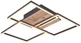 Φωτιστικό Οροφής - Τοίχου Πλαφονιέρα Mobile R62883135 Led 27W 6000K 39x42x10cm Walnut-Black RL Lighting