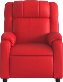 vidaXL Πολυθρόνα Ανακλινόμενη Κόκκινη από Συνθετικό Δέρμα
