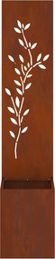 vidaXL Οθόνη Ιδιωτικότητας Κήπου Floral Σκ rusty 32 x 32 x 150 εκ