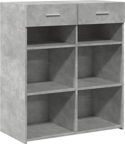 vidaXL Ντουλάπι Γκρι Σκυροδέματος 80x42,5x93 εκ. Επεξεργασμένο Ξύλο