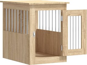 vidaXL Κλουβί Σκύλου Sonoma Δρυς 45 x 62 x 59 εκ. Επεξεργ. Ξύλο