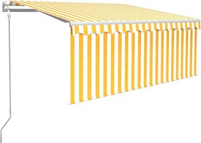 vidaXL Ηλεκτρική τέντα με LED και αισθητήρα 3,5 x 2,5 m