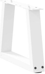 vidaXL Πόδια Τραπεζιού Σαλονιού Σχήματος V 2 τεμ. Λευκά 40x(30-31,3) εκ. Ατσάλι