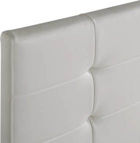 Κρεβάτι Sissy Megapap από τεχνόδερμα χρώμα λευκό 160x200εκ.