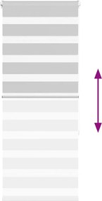vidaXL Ζέβρα τυφλή Ανοιχτό Γκρι Πλάτος υφάσματος 50,9 εκ. Πολυεστέρας