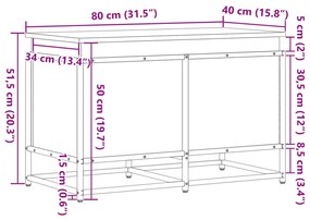 ΚΟΥΤΙ ΑΠΟΘΗΚΕΥΣΗΣ ΜΕ ΚΑΦΕ ΔΡΥΣ 80X40X51,5 ΕΚ. ΕΠΕΞ. ΞΥΛΟ 848803