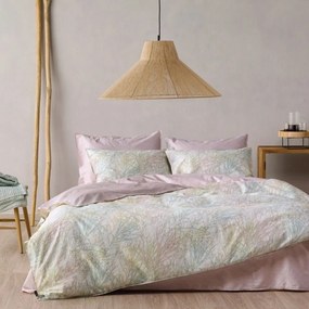 Σεντόνια Zanzara 14 (Σετ 4τμχ) Light Pink-Mint Kentia Υπέρδιπλo 240x270cm 100% Cotton Satin