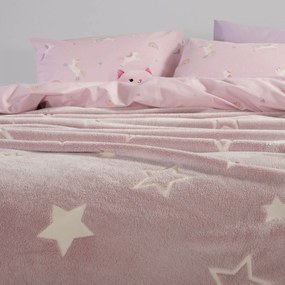 Φωσφοριζέ Κουβέρτα Fleece Κούνιας (110x150) Nef-Nef Homeware Junior Starlight Pink