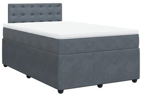 ΚΡΕΒΑΤΙ BOXSPRING ΜΕ ΣΤΡΩΜΑ ΣΚΟΥΡΟ ΓΚΡΙ 120X200 ΕΚ. ΒΕΛΟΥΔΙΝΟ 3287723