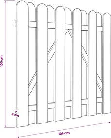 vidaXL Πύλη Κήπου 100 x 100 cm Μασίφ Ξύλο Πεύκου Πράσινο