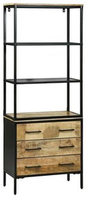 vidaXL Highboard Καφέ 70 x 35 x 180 εκ. Μασίφ ξύλο μάνγκο