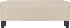 vidaXL Πάγκος Κρεμ 100x35x41 εκ. από Ύφασμα Μικροϊνών