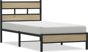 vidaXL Πλαίσιο Κρεβατιού Χωρ. Στρώμα Sonoma Δρυς 75x190εκ Επεξ. Ξύλο