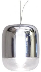 Κρεμαστό Φωτιστικό Οροφής LED 8,5W Dimmable Triac Φυσητό Γυαλί Φ30cm Gong S3 Prandina-1A63005113071-Ασημί 1A63005113071