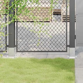 vidaXL Βάσεις στύλων τετράγωνες 12 τεμάχια Ασημί Γαλβανισμένος χάλυβας