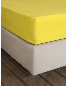 Σεντόνι King Size Με Λάστιχο Unicolors Yellow 180x200+32 - Nima Home