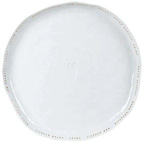 Πιατέλα Bon Apetit LBTRD0015779 Φ33cm White-Gold Raeder Porcelain