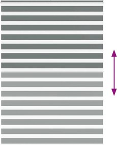 vidaXL Ζέβρα τυφλή Σκούρο Γκρι Πλάτος υφάσματος 155,9 εκ. Πολυεστέρας