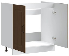 vidaXL Ντουλάπι βάσης νεροχύτη "Kalmar" Καφέ δρυς 80x46x81,5 cm