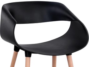 ΣΕΤ ΤΡΑΠΕΖΑΡΙΑΣ 5ΤΜΧ MAGGIE HM21187 MDF TOP &amp; ΠΟΛΥΠΡΟΠΥΛΕΝΙΟ ΣΕ ΜΑΥΡΟ ΧΡΩΜΑ