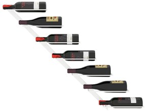 vidaXL Ραφιέρα Κρασιών Τοίχου για 7 Φιάλες Λευκή Μεταλλική