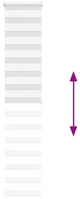 vidaXL Ζέβρα τυφλή Λευκό Πλάτος υφάσματος 35,9 εκ. Πολυεστέρας