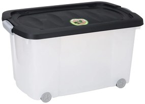 Κουτί αποθήκευσης με καπάκι και ρόδες