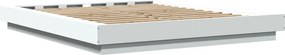 vidaXL Πλαίσιο Κρεβατιού Λευκό 160x200 εκ. Επεξεργασμένο Ξύλο